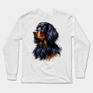 Gordon Setter Watercolor - Beautiful Dog Long Sleeve T-Shirt